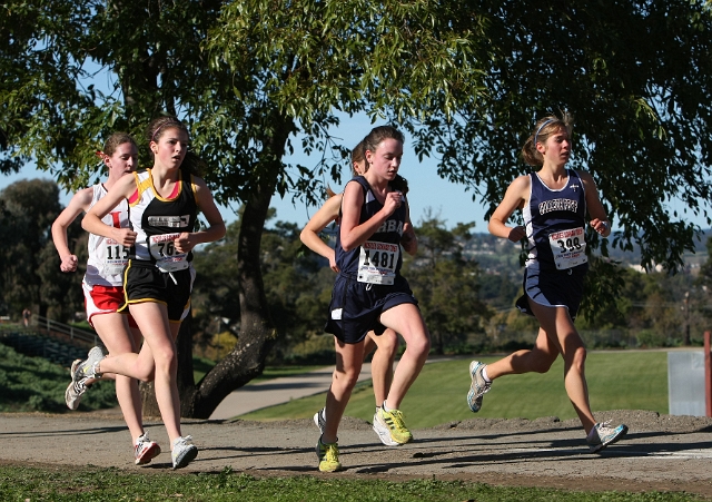 NCS XC D5 Girls-040.JPG - 2009 North Coast Section Cross Country Championships, Hayward High School, Hayward, California